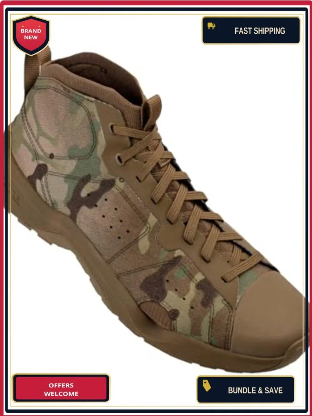Tactical Combat Boots Lightweight Amphibious Military Boots Lace-Up Quick-Dry